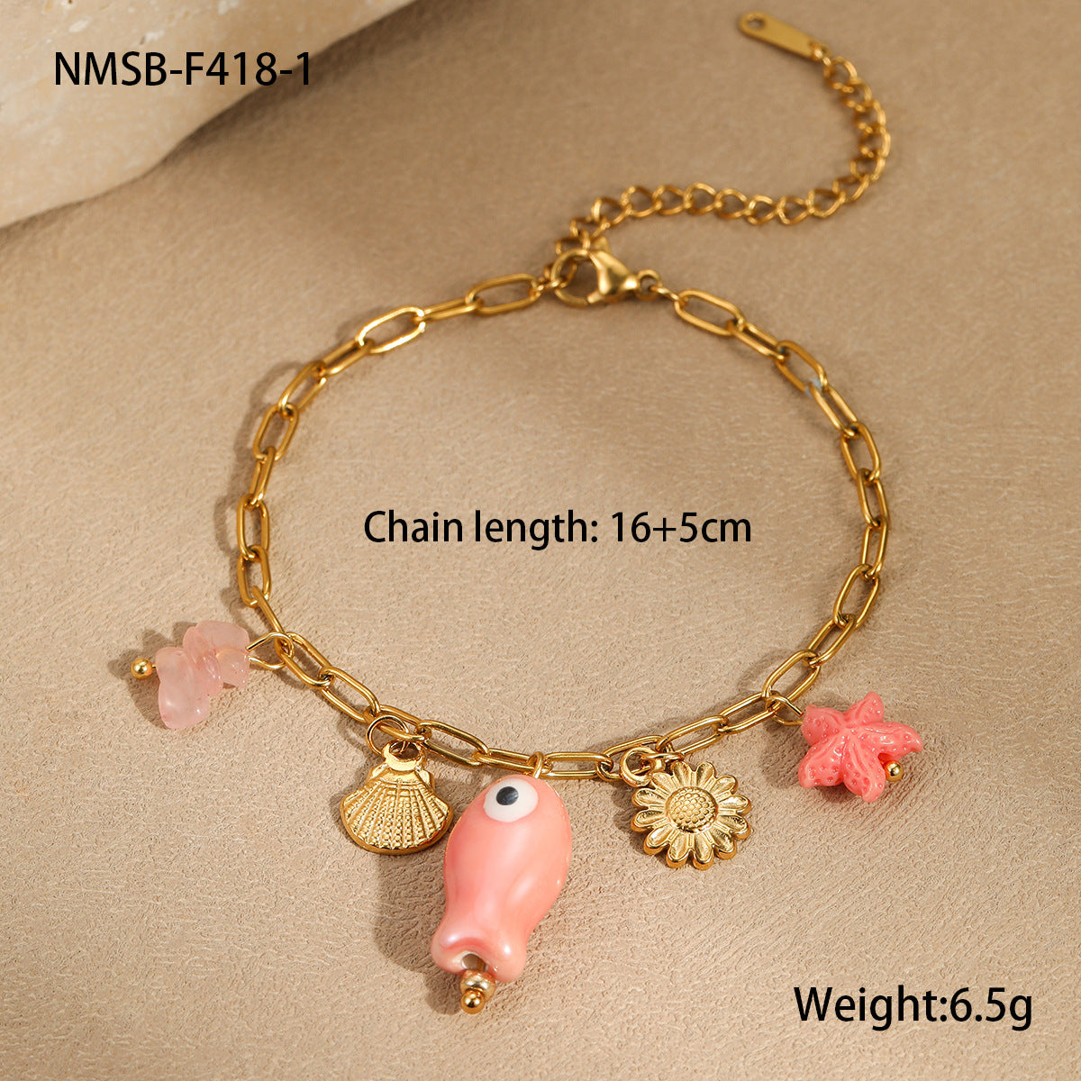 Holiday Style Ceramic Pendant Bracelet Necklace